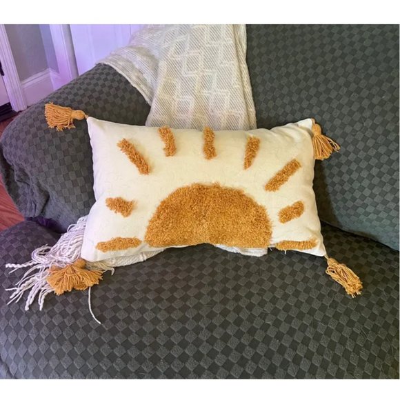 Boho Throw Pillow Cover Decorative Case Bohemian Sun Cottage Farmhouse Decor 20" - Picture 2 of 11